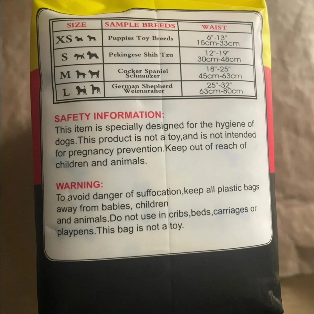 Dog Dono Disposable Male Wraps NWT White 14P size XS